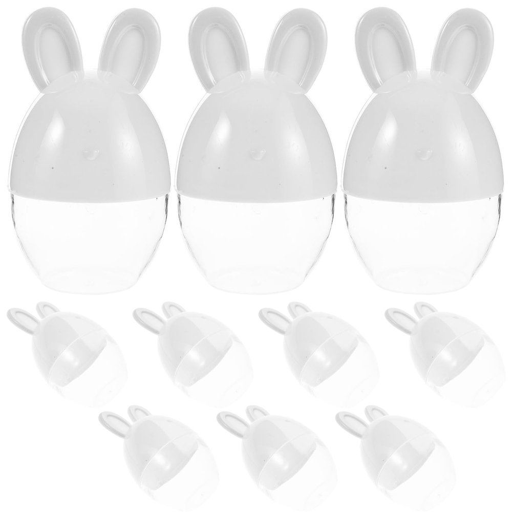 10pcs Bunny Treat Boxes For Wedding - Clear Candy Boxes For Sweets Party Favor Present Case Decorative Small Present Container Sugar Chocolate