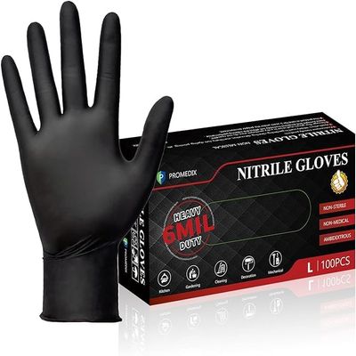 Black Nitrile Gloves - High Toughness, Tear-Resistant, Suitable for Multiple Cleaning Scenarios - XL Size (Extra Large)