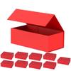 10 Pack Red Magnetic Gift Box, 10.2X7.5X3.1 Inch Gift Boxes with Magnetic Lid, Collapsible Rectangle Storage Box, for Wedding, Christmas, Halloween, Valentine Thanksgiving