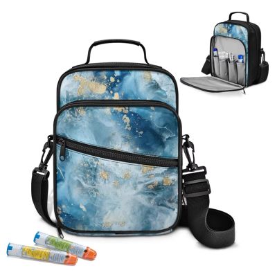Voxugoniy Insulated Diabetes Travel Bag Diabetic Care Products Diabetic Supplies Case Glucose Meter Case Insulated Diabetes Travel Sling Backpack, Marble