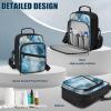 Voxugoniy Insulated Diabetes Travel Bag Diabetic Care Products Diabetic Supplies Case Glucose Meter Case Insulated Diabetes Travel Sling Backpack, Marble view 3