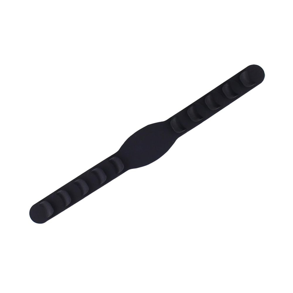 DRESSOOS 5PCS Adjustable Silicone Ear Hook Mask Hanging Strap Black Flexible Ear Protective Mask Hanger for Running Cycling Hiking and Outdoor Activities