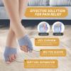 2PCS Bunion Corrector for Women & Men Big Toe Straightener - Bunions Correction Tool for - Bunion Splint with Soft Pads - Hallux Valgus Pain Relief, Breathable Fabric for Day & Night Wear (1, Gray) view 2
