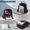 Voxugoniy Insulated Diabetes Travel Sling Backpack Insulated Multi-Pocket, Backpack for Diabetic Medical Supplies Medications Glucose Testing, Cow Prints view 3