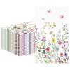 100PCS Floral Guest Napkins, Bathroom Guest Towels Disposable Floral Paper Napkins for Kitchen Wedding Bridal Baby Shower Birthday Spring Summer Garden Party, 4.3 x 7.8 Inch view 1