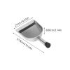 TOVINANNA Heavy Duty Stainless Steel Small Dustpan Handheld Garbage Shovel for Home Office Cleaning Rustproof Household Dustpan with Plastic Handle view 2