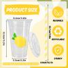 Whaline 50Pcs 16Oz Lemon Disposable Plastic Cups with Lids and Straws Summer Citrus Fruit Cold Beverage Drinking Cups for Birthday Baby Shower Party Supplies view 2