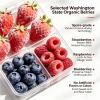 10oz Freeze Dried Berry Trio: Strawberries, Cranberries, Blueberries | 100% Natural | Crispy Texture in Resealable Canister, 280g view 2