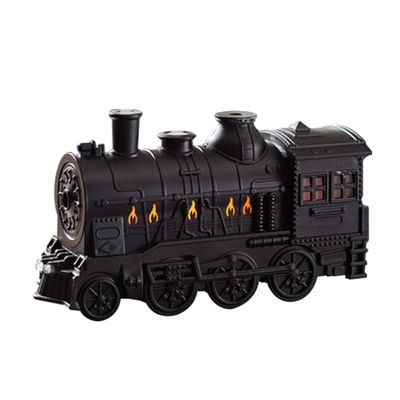 300ml Vintage Steam Train Essential Oil Diffuser & Humidifier - Dual-Color LED Light, Aromatherapy, Retro Design, Standard US Power Supply, Bronze Finish