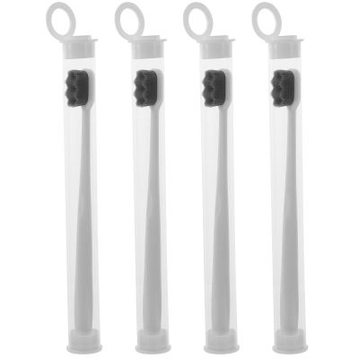 DONFAMDS 4Pcs Soft Bristles Toothbrushes for Adults Portable Travel Toothbrushes with Fine Bristles Ergonomic Non-Slip Design Lightweight Foldable Small for Extra Clean Teeth and Gum Care