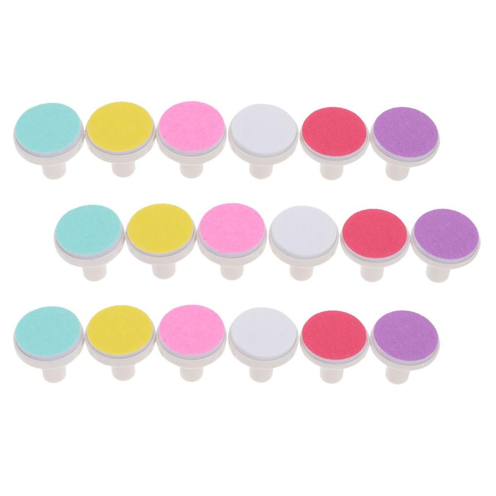 ARTSEWPLY 18pcs Nail Grinding Heads Replacement Pads Ergonomic Safe Nail Trimmer with Premium Abrasive Practical Grooming Kit
