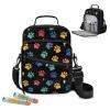 Voxugoniy Insulated Diabetes Travel Bag Diabetic Care Products Diabetic Supplies Case Glucose Meter Case Insulated Diabetes Travel Sling Backpack, Dog Paw view 1