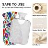 pnyoin Terrible Sugar Skulls Hot Water Bottle with Soft Cover, 2L Hot Water Bag for Menstrual Cramps, Neck and Shoulder Pain Relief, Hot and Cold Therapies, Hand Feet Warmer view 3