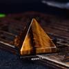 HSDXBA Tiger Eye Pyramid Natural Healing Stone Reiki Gemstone Tower for Chakra Balancing Good Luck Pouch Prosperity Divine,1.6"/4cm view 2