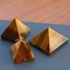 HSDXBA Tiger Eye Pyramid Natural Healing Stone Reiki Gemstone Tower for Chakra Balancing Good Luck Pouch Prosperity Divine,1.6"/4cm view 3