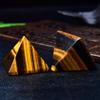 HSDXBA Tiger Eye Pyramid Natural Healing Stone Reiki Gemstone Tower for Chakra Balancing Good Luck Pouch Prosperity Divine,1.6"/4cm view 4