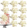 10 Pcs Happy Valentine's Day Letter Cake Toppers for Cake Decorations, Mirror Acrylic Gold Cake Topper Picks Engagement Valentines Cake Decor Supplies view 1