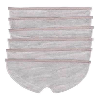 Mop Cloths Rags AccessoriesCompatible For XiaomiCompatible For RoborockS5 Max S6 Pure S6 Maxv S5 S51 S50 S55 E25 E35 Vacuum Cleaner Parts(6PCS)