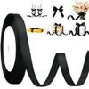 Black Thin Satin Ribbon, 3/8 Inch Width x 25 Yards Length view 1