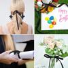 Black Thin Satin Ribbon, 3/8 Inch Width x 25 Yards Length view 4
