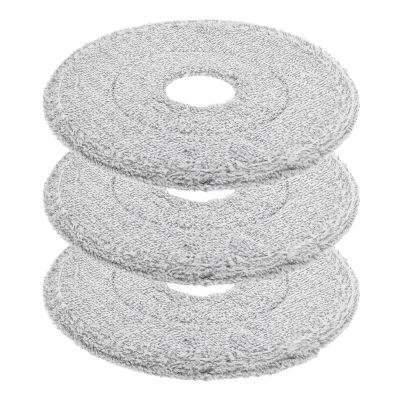 IDEANATEGRATE Round Cotton Mop Heads Replacement Wet Dry Reusable Cleaning Pads for Household Floors