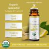 BodyJ4You Lemon + Rosemary Essential Oil Roll On Duo - Pure 100% USDA Organic MCT Coconut Oil - Natural Yellow Jade and Amethyst Stone Rollers - Uplift Focus Scalp Care Wrist Neck Temples - Amber Glas view 2