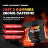 Bounce Pro Shred Blend Pre Workout Gummies Raspberry Peach 70 Vegan Gummies with Caffeine, Ashwagandha & L-Theanine for Energy, Focus & Endurance (70 Count (Pack of 1), Raspberry Peach) view 3