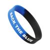 Back The Blue Silicone Wristbands 3 pcs Pack Police Support Bracelet Engraved & Ink Filled, Police Gift view 1