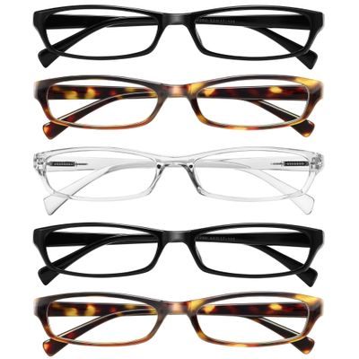 Gaoye 3.0 Reading Glasses for Women, 5 pack Fashion Readers for Women Spring Hinge Eye Glasses, Blue Light Reading Glasses