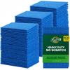 SCRUBIT Scouring Pad 100 Pack - Heavy Duty Scrub Pads for Cleaning Dishes - Non-Scratch Reusable Scrubbing - Blue (100) view 1