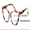 V.W.E. Women Cat-Eye Progressive Reading Glasses - Clear Zero Power on Top - No Line - UV Blue Blocker (Calico, 2.50, x) view 2