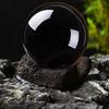 TYSTABPC Black Obsidian Sphere - Curative Glass Ball + Carved Wood Support Stones and Crystals Feng Shui Decoration,A,30mm view 4