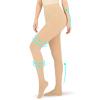 20-30mmHg Compression Pantyhose for Women Graduated Support Compression Tights Closed Toe Medical Compression Stockings High Waist Compression Leggings for Varicose Veins, Edema, DVT Beige view 1