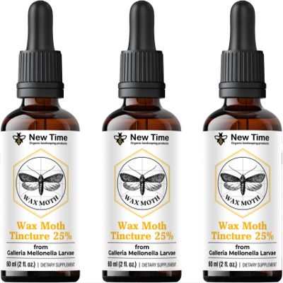 3 Pack Wax Moth Larvae Tincture 25% Galleria Mellonella Extract (Ognevka) - Natural Bee-Derived Liquid Concentrate for Respiratory Comfort & Balanced Wellness - 3 60 mL