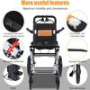 Lefitap Transport Wheelchair Lightweight Foldable - Absorbing Pump & Handbrake - 15.8" Wide Seat & 12" Shock, Elderly Transport Chair, Wheel Chair for Adults with Support 220lbs view 4