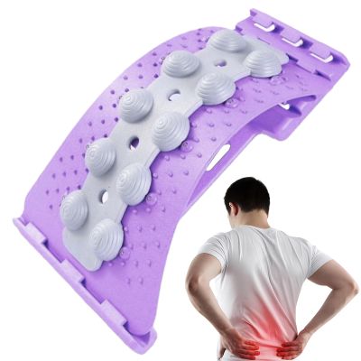 Back Stretcher - Lumbar Support Board, Multipurpose Adjustable Relief Tool, Portable Ergonomic Spinal Correction Device | Manual Massager for Muscle Relaxation Shoulder Nerve Prevention Home Fitness