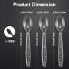 1000 Count Heavy Duty Clear Plastic Spoons Disposable, BPA-Free, Heat Resistant, Durable Disposable Forks Bulk for Catering & Events - Plastic Spoons heavy duty for Party Supplies view 2