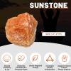 1.1lb Bulk Raw Sunstone Rough Crystal-Natural Sunstone Raw Stones Crystal for Tumbling, Cabbing, Fountain Rocks, Decoration, Polishing, Wire Wrapping, Wicca & Reiki Crystal Healing view 2