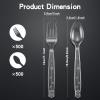 1000 Count Plastic Silverware Heavy Duty 500 Forks 500 Spoons | Shatterproof BPA-Free Disposable Cutlery Heat Resistant Disposable Plastic Utensils for Catering & Events, Party Supplies view 3