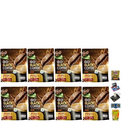 30 Sachets Roasted Delicious Intense GoBlackCoffee Instant Coffee Mix Healthy 9 in 1 Vegan Snack Arabica Robusta Set 8 By Beautygoodshop [Get Free For You Beauty Gifts]