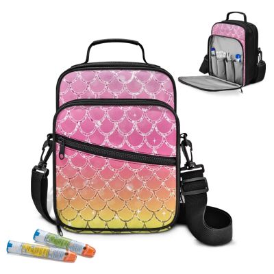 Voxugoniy Pink Scales Diabetes Travel Backpack Diabetic Care Products Small Sling Backpack Reusable Waterproof Unisex Shoulder Bag Crossbody Daypack