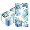 100Pcs Hydrangea Floral Paper Napkins Watercolor Butterfly Spring Wild Flower Paper Napkins Disposable Guest Bathroom Hand Towels Dinner Party Napkins for Bridal Baby Shower Wedding Birthday view 1