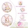 100 Pcs Easter Gingham Tableware Party Supplies - Disposable Pastel Plaid Bunny Dinnerware Set with Paper Plates and Napkins for Spring Parties,Easter Celebrations,and Holiday Gatherings - Serves 25 view 3