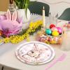 100 Pcs Easter Gingham Tableware Party Supplies - Disposable Pastel Plaid Bunny Dinnerware Set with Paper Plates and Napkins for Spring Parties,Easter Celebrations,and Holiday Gatherings - Serves 25 view 4