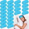 24 Pack Blindfold Eye Mask Cover Sleep Mask for Party Games Travel Sleep Team Build Party Supply with Adjustable Strap for Women Men Kids, Light Blue view 1