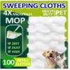 100 Count Velosweep Dry Sweeping Cloths Compatible for Swiffer Sweeper Mop, Heavy Duty Dry Sweeping Cloth Refills, Disposable Pet Sweeper Mop Pads for All Purpose Multi Surface Floor Cleaning view 1