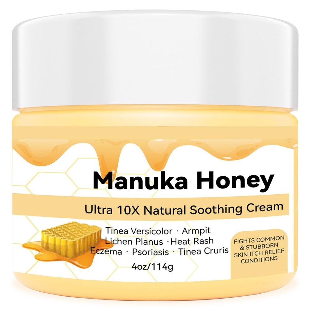 Benolixia Max Strength Treat Natural Organic Manuka Honey Cream Ointment, Soothing Relief for Leg, Stomach, Armpit, Foot, HandDry, Heat Rash, Itching, Eczema, Psoriasis,