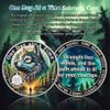 One Day At a Time 32 Year Sobriety Coin - 3D Aurora Forest Wolf AA Coins view 2