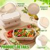 Acellegic 50 Pcs 23 oz Disposable Food Containers with Lids Paper Meal Prep Containers with Lids Take out Food Biodegradable Rectangular Bowls for Salads, Lunch, Pasta view 3