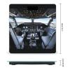 Airplane Cockpit Weight Scale Digital Electronic Scales Bathroom Scale, Larg LCD Backlight Display, High Precision Measurements,Tempered Glass view 2